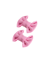 Carnation Pink Bow Clips